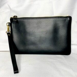 SAKS FIFTH AVENUE BRAND LEATHER WRISTLET